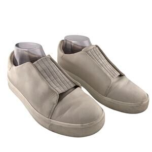 Preloved Vince Off White Leather Slip On Sneaker Size 8M Womens